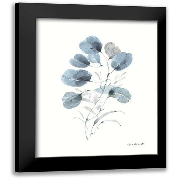 Audit, Lisa 12x14 Black Modern Framed Museum Art Print Titled - Dancing Leaves IV