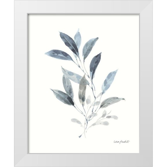 Audit, Lisa 12x14 White Modern Wood Framed Museum Art Print Titled - Dancing Leaves VI