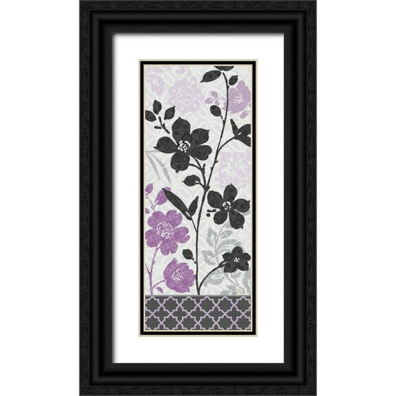 Audit, Lisa 12x24 Black Ornate Wood Framed with Double Matting Museum Art Print Titled - Botanical Touch II