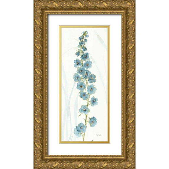 Audit, Lisa 12x24 Gold Ornate Wood Framed with Double Matting Museum Art Print Titled - Rainbow Seeds Flowers VI