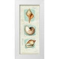 thumbnail image 1 of Audit, Lisa 12x24 White Modern Wood Framed Museum Art Print Titled - Coastal Jewels Panel II, 1 of 4