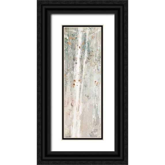 Audit, Lisa 13x32 Black Ornate Wood Framed with Double Matting Museum Art Print Titled - A Woodland Walk VI
