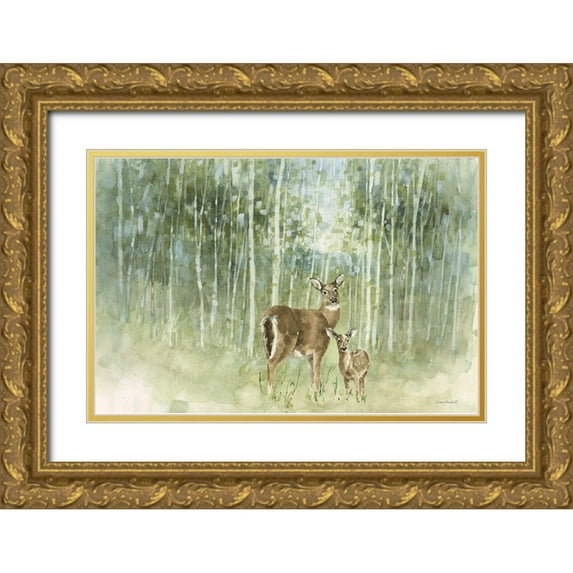 Audit, Lisa 14x11 Gold Ornate Wood Framed with Double Matting Museum Art Print Titled - Natures Call I