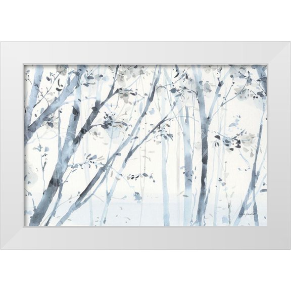 Audit, Lisa 14x11 White Modern Wood Framed Museum Art Print Titled - Dancing Leaves VIII