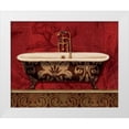 thumbnail image 1 of Audit, Lisa 14x12 White Modern Wood Framed Museum Art Print Titled - Royal Red Bath I, 1 of 4