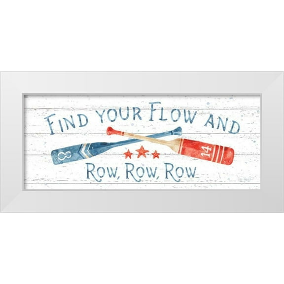 Audit, Lisa 14x8 White Modern Wood Framed Museum Art Print Titled - Nautical Life II Red Shiplap