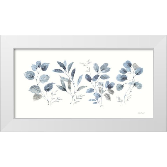 Audit, Lisa 14x9 White Modern Wood Framed Museum Art Print Titled - Dancing Leaves II