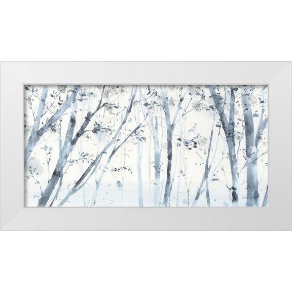 Audit, Lisa 14x9 White Modern Wood Framed Museum Art Print Titled - Dancing Leaves VII
