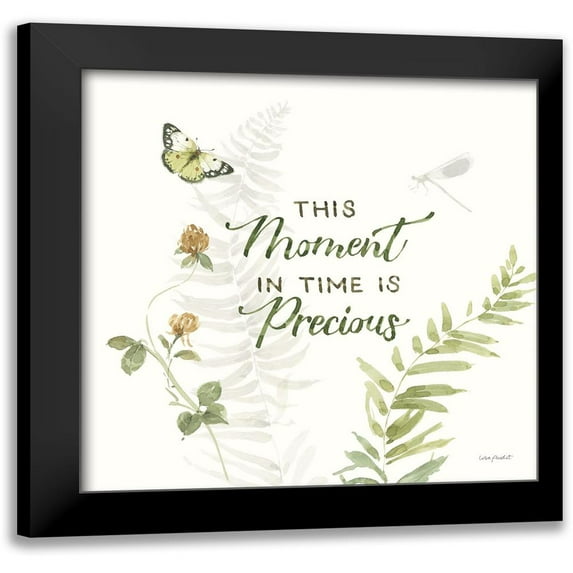 Audit, Lisa 15x15 Black Modern Framed Museum Art Print Titled - Green Fields VI