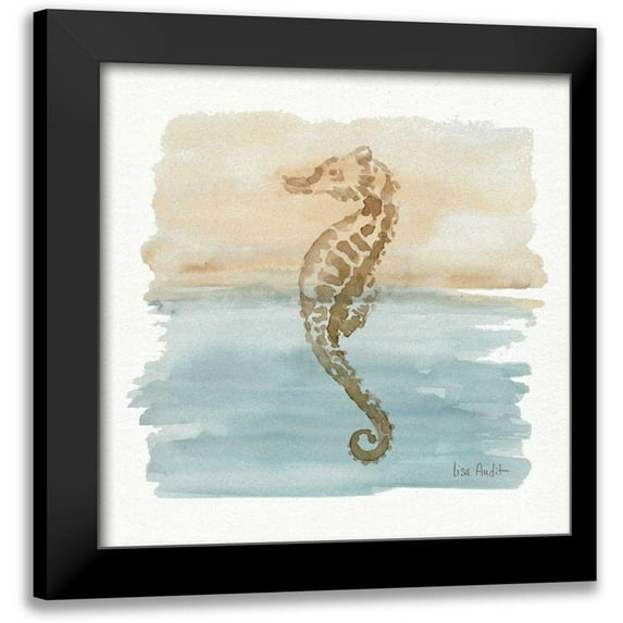 Audit, Lisa 15x15 Black Modern Framed Museum Art Print Titled - Sand and Sea IV