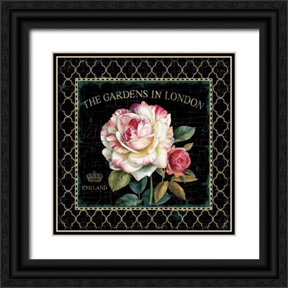 Audit, Lisa 15x15 Black Ornate Wood Framed with Double Matting Museum Art Print Titled - Garden View VII