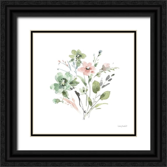Audit, Lisa 15x15 Black Ornate Wood Framed with Double Matting Museum Art Print Titled - Inner Garden 02