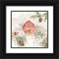 thumbnail image 1 of Audit, Lisa 15x15 Black Ornate Wood Framed with Double Matting Museum Art Print Titled - Poinsettia Village III, 1 of 4