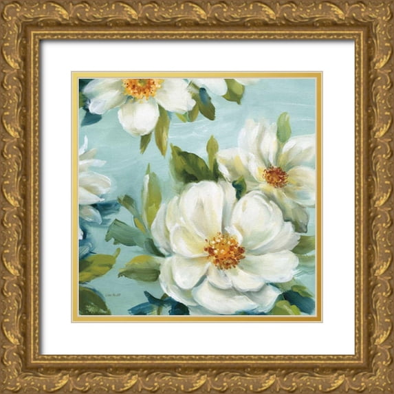 Audit, Lisa 15x15 Gold Ornate Wood Framed with Double Matting Museum Art Print Titled - Reflections II Crop