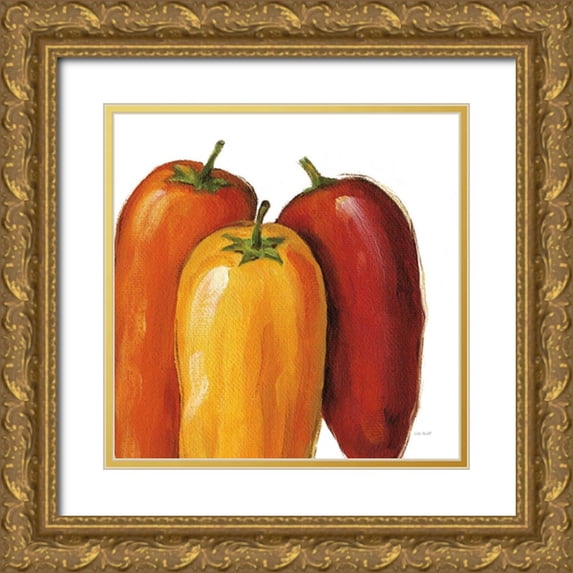 Audit, Lisa 15x15 Gold Ornate Wood Framed with Double Matting Museum Art Print Titled - Spicy on White