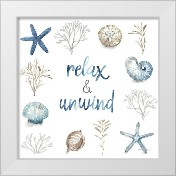 Audit, Lisa 15x15 White Modern Wood Framed Museum Art Print Titled - Blue Escape Coastal 09