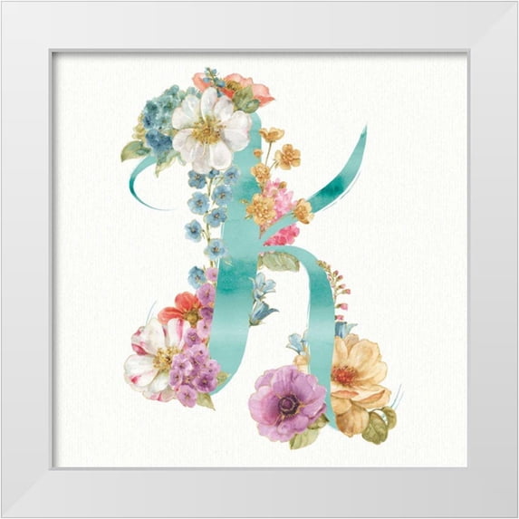Audit, Lisa 15x15 White Modern Wood Framed Museum Art Print Titled - Rainbow Seeds Monogram K