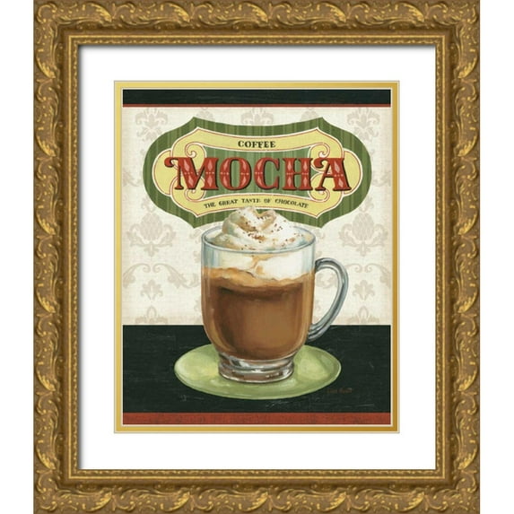 Audit, Lisa 15x18 Gold Ornate Wood Framed with Double Matting Museum Art Print Titled - Coffee Moment IV