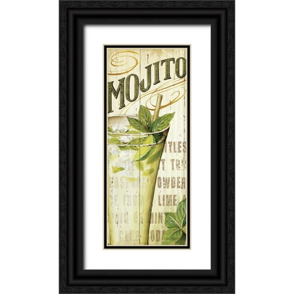 Audit, Lisa 15x32 Black Ornate Wood Framed with Double Matting Museum Art Print Titled - Mojito