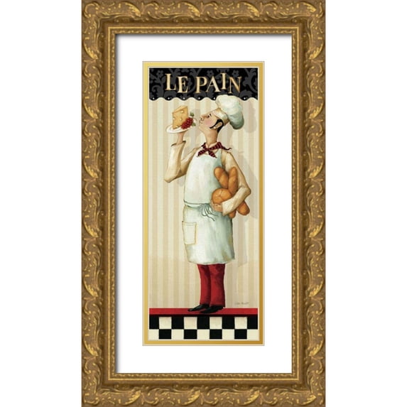Audit, Lisa 15x32 Gold Ornate Wood Framed with Double Matting Museum Art Print Titled - Chefs Masterpiece III