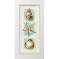 thumbnail image 1 of Audit, Lisa 15x32 White Modern Wood Framed Museum Art Print Titled - Coastal Jewels Panel I, 1 of 4