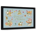 thumbnail image 1 of Lisa Audit 18x13 Black Modern Wood Framed Wall Art Titled - Garden Gnomes I on blue, 1 of 6