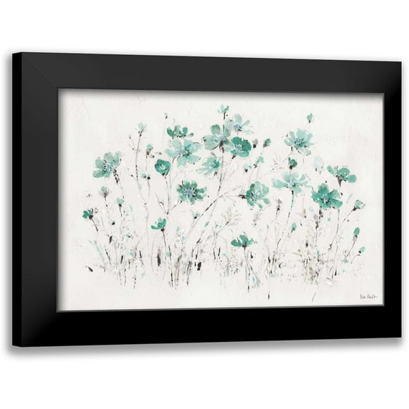 Audit, Lisa 18x13 Black Modern Framed Museum Art Print Titled - Wildflowers I Turquoise