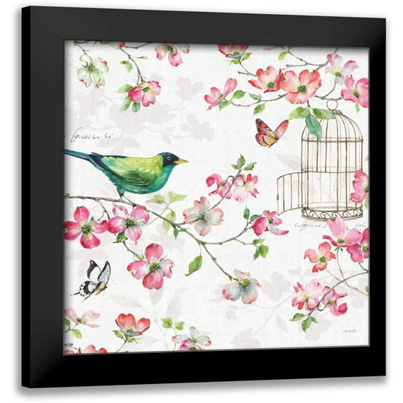 Audit, Lisa 20x20 Black Modern Framed Museum Art Print Titled - Dogwood Garden IV