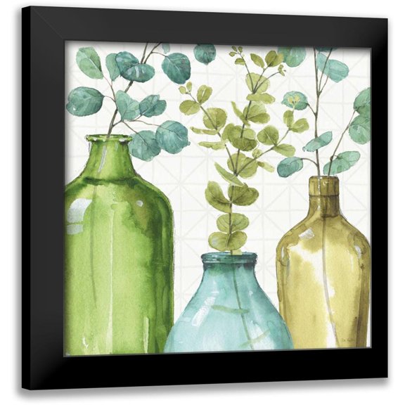 Audit, Lisa 20x20 Black Modern Framed Museum Art Print Titled - Mixed Greens LVI