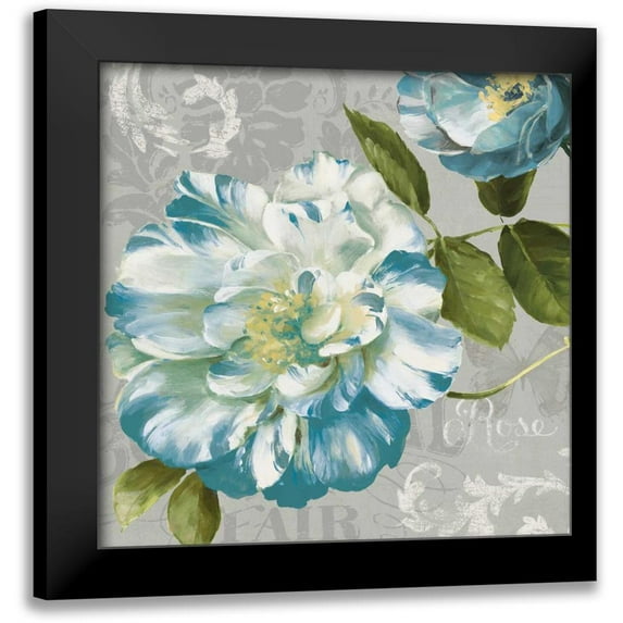 Audit, Lisa 20x20 Black Modern Framed Museum Art Print Titled - Spring Flair II Gray and Yellow