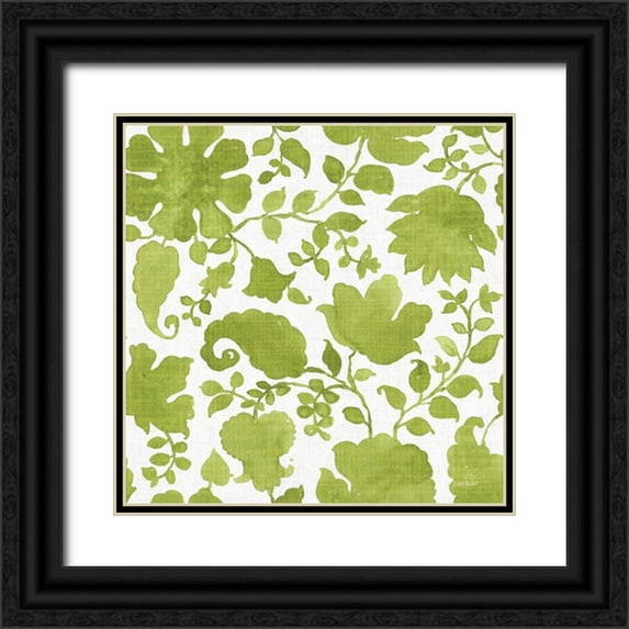 Audit, Lisa 20x20 Black Ornate Wood Framed with Double Matting Museum Art Print Titled - Pink Garden Step 03C