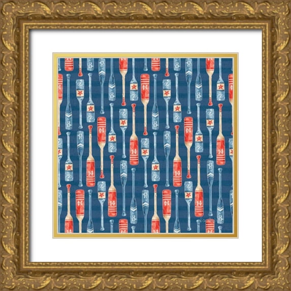 Audit, Lisa 20x20 Gold Ornate Wood Framed with Double Matting Museum Art Print Titled - Nautical Life Step 06B