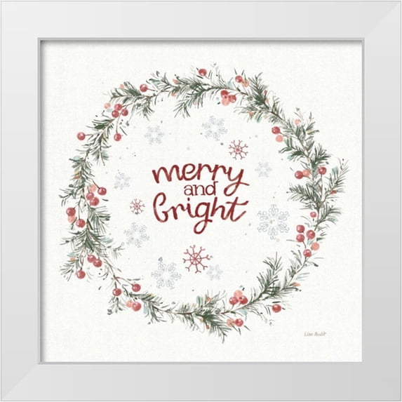 Audit, Lisa 20x20 White Modern Wood Framed Museum Art Print Titled - A Christmas Weekend Merry and Bright