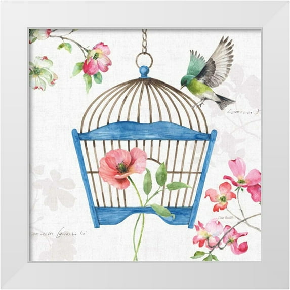 Audit, Lisa 20x20 White Modern Wood Framed Museum Art Print Titled - Dogwood Garden VIII