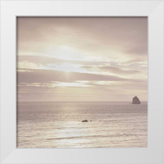 Audit, Lisa 20x20 White Modern Wood Framed Museum Art Print Titled - Shoreline Triptych Left