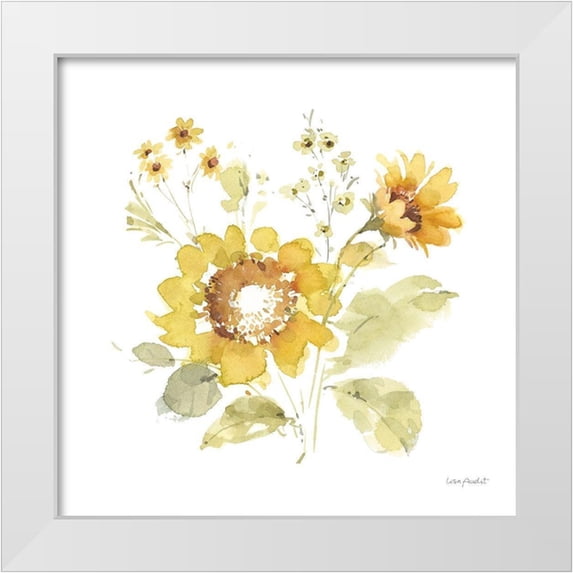 Audit, Lisa 20x20 White Modern Wood Framed Museum Art Print Titled - Sunflowers Forever 06
