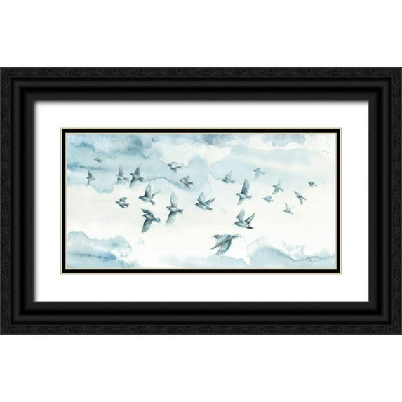 Audit, Lisa 24x14 Black Ornate Wood Framed with Double Matting Museum Art Print Titled - Indigold XIII