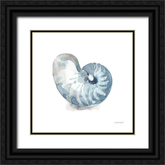 Audit, Lisa 26x26 Black Ornate Wood Framed with Double Matting Museum Art Print Titled - Blue Escape Coastal 05