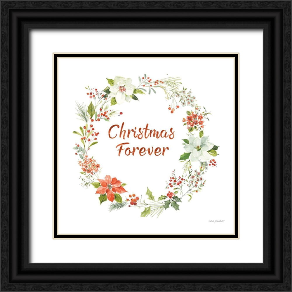 2-Piece Vignette “On The Eve of Christmas” Black Framed Wall Art by Jo Moulton