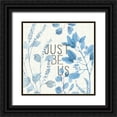thumbnail image 1 of Audit, Lisa 26x26 Black Ornate Wood Framed with Double Matting Museum Art Print Titled - Mixed Greens LXV Blue, 1 of 4