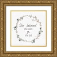 thumbnail image 1 of Audit, Lisa 26x26 Gold Ornate Wood Framed with Double Matting Museum Art Print Titled - A Country Weekend XXVI v2 White, 1 of 4