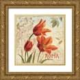 thumbnail image 1 of Audit, Lisa 26x26 Gold Ornate Wood Framed with Double Matting Museum Art Print Titled - European Flowers I, 1 of 4
