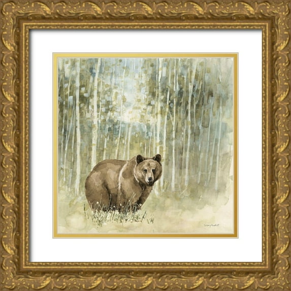 Audit, Lisa 26x26 Gold Ornate Wood Framed with Double Matting Museum Art Print Titled - Natures Call VI neutral