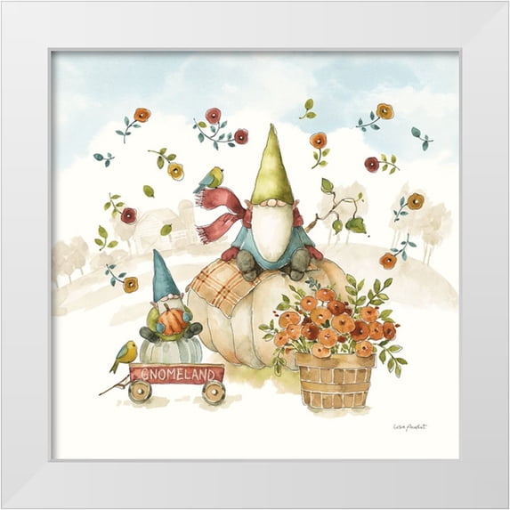 Audit, Lisa 26x26 White Modern Wood Framed Museum Art Print Titled - Everyday Gnomes XI-Harvest
