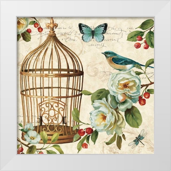 Audit, Lisa 26x26 White Modern Wood Framed Museum Art Print Titled - Free as a Bird II