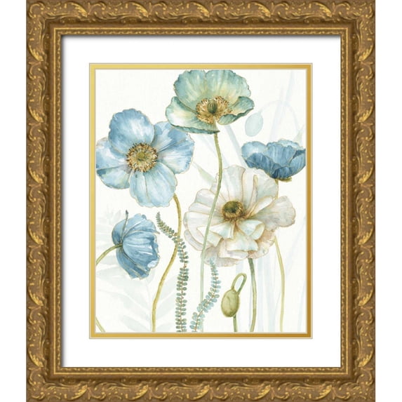 Audit, Lisa 26x32 Gold Ornate Wood Framed with Double Matting Museum Art Print Titled - My Greenhouse Flowers VI