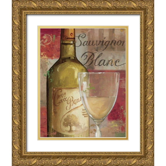 Audit, Lisa 26x32 Gold Ornate Wood Framed with Double Matting Museum Art Print Titled - Vin Abstrait II