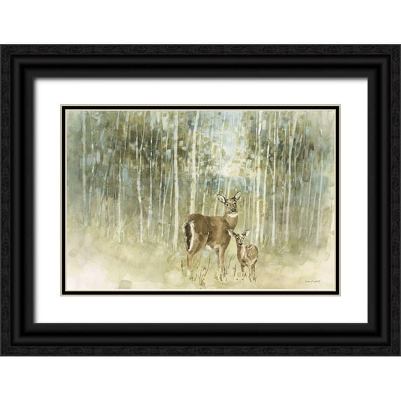 Audit, Lisa 32x23 Black Ornate Wood Framed with Double Matting Museum Art Print Titled - Natures Call I neutral