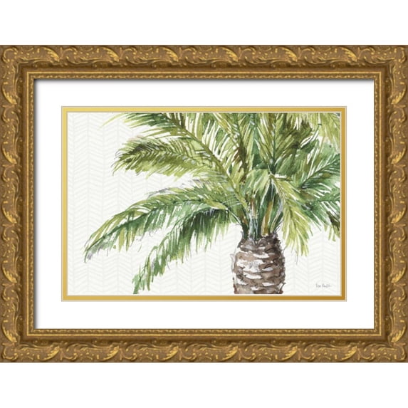 Audit, Lisa 32x23 Gold Ornate Wood Framed with Double Matting Museum Art Print Titled - Mixed Greens II