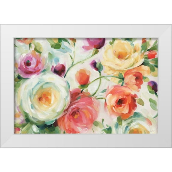 Audit, Lisa 32x23 White Modern Wood Framed Museum Art Print Titled - Florabundance I